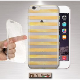 Cover trasparente striscia dorata Oppo