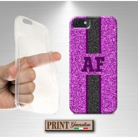 Cover stampata Personalizzata monogramma viola elegante effetto glitter VIVO