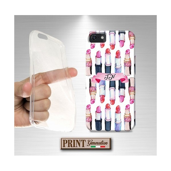 Cover - 'ROSETTO iniziali' personalizzato rosetto trucco carino iniziali donna VIVO