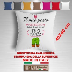 CUSCINO amore love al tuo fianco coppia fidanzati per lei per lui san valentino