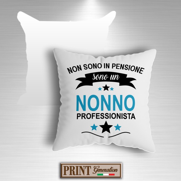 CUSCINO regalo nonno in pensione sorpresa vacanze compleanno professionista