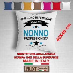 CUSCINO regalo nonno in pensione sorpresa vacanze compleanno professionista