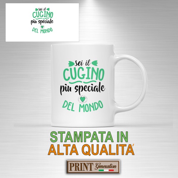 Tazza stampa alta qualità cugino speciale famiglia regalo sorpresa festa