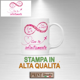 Tazza infinito amore love stampa alta qualità san valentino sempre insieme