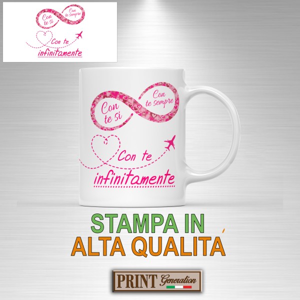 Tazza infinito amore love stampa alta qualità san valentino sempre insieme