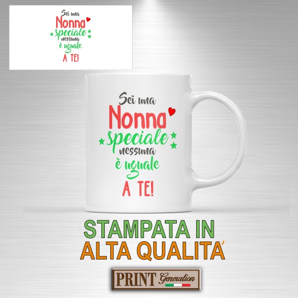 Tazza stampa alta qualità nonna speciale famiglia regalo sorpresa festa