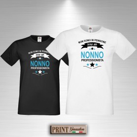 T-Shirt nonno in pensione lavoro festa vacanze regalo sorpresa famiglia divertente