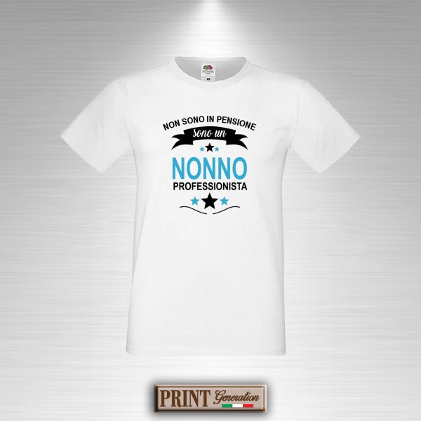 T-Shirt nonno in pensione lavoro festa vacanze regalo sorpresa famiglia divertente