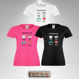 T-shirt previsione ANNO PERSONALIZZATO futura mamma sorpresa futuro bambino